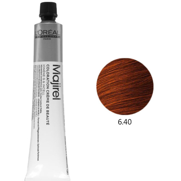 Majirouge 6.40 rubio oscuro cobre intenso L’Oréal 50 ml