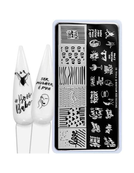 Inocos Lady 01 placa de stamping de acero inoxidable