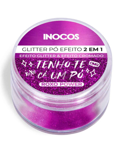 Pó Glitter Tenho-te Cá Um Pó 3g Inocos Ser Mulher É F*da INOCOS Nail Art