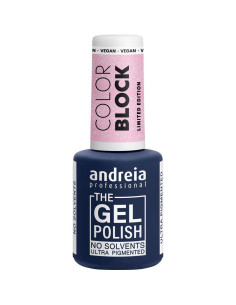 Andreia The Gel Polish CB1 rosa bebé con shimmer azul