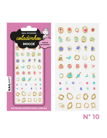 INOCOS Coladinhos adhesivos para uñas n.º 10