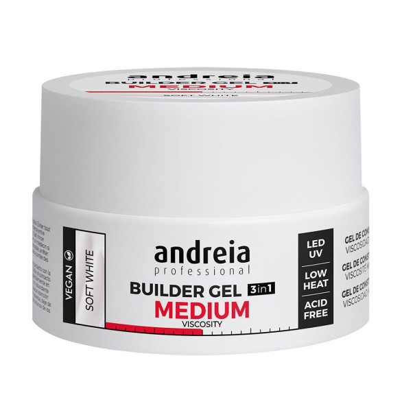 Andreia Builder Gel 3 IN 1 Soft White viscosidad media 22 g