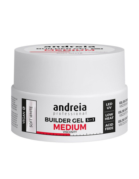 Andreia Builder Gel 3 IN 1 Soft White - Média Viscosidade 22gr Gel Construção Andreia