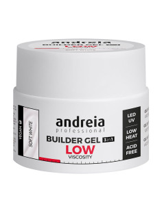 Andreia Builder Gel 3 IN 1 Soft White - Baixa Viscosidade 44gr Gel Construção Andreia