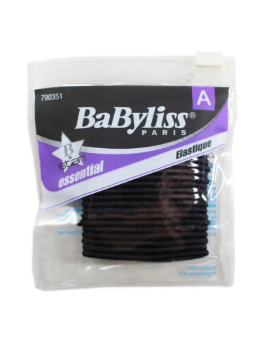 Elásticos Cabelo - Pack 24 Cor Preto Babyliss desc Frizetes | Ganchos | Molas 