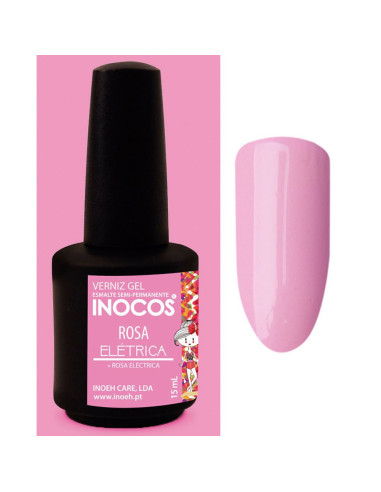 Maria Elétrica Rosa Verniz Gel 15ml Inocos INOCOS Verniz Gel