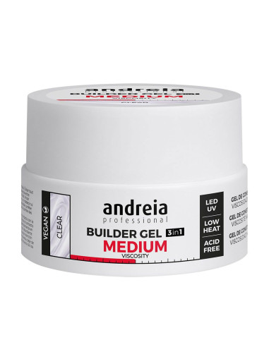 Andreia Builder Gel 3 IN 1 Clear - Média Viscosidade 22gr Gel Construção Andreia