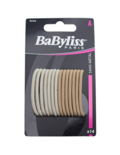 Gomas de cabello BaByliss beige 14 unidades sin metal