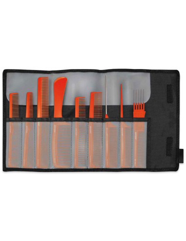 Estojo 9 Pentes A-Line Laranja - Jaguar Pentes de Cabelo