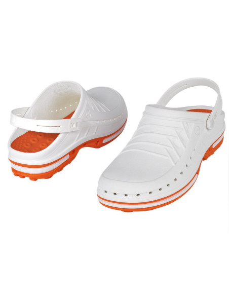 Socas Wock Clog Laranja/Branco Calçado Profissional WOCK Wock Clog