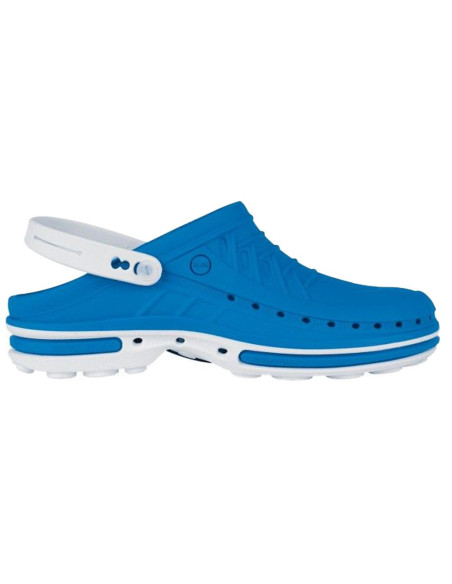 Socas Wock Clog Branco/Azul Crocs Hospitalares Wock Clog