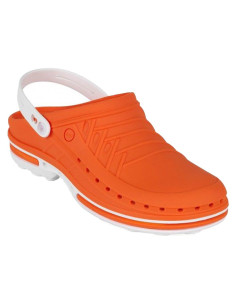 Zuecos WOCK Clog blanco/naranja