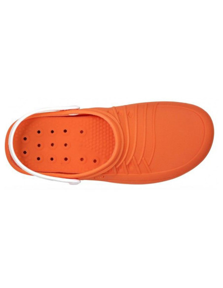 Socas Wock Clog Branco/Laranja Calçado Profissional Wock Clog