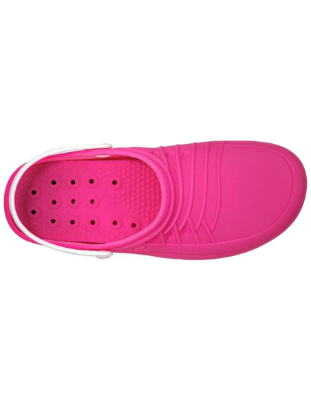 Zuecos WOCK Clog blanco/fucsia