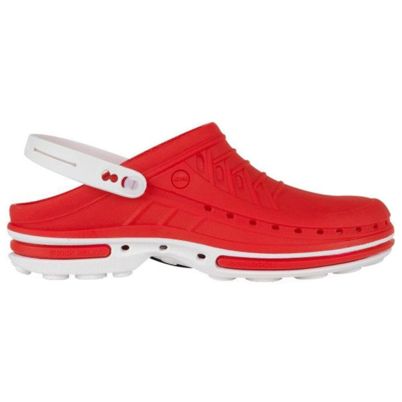 Zuecos WOCK Clog blanco/rojo