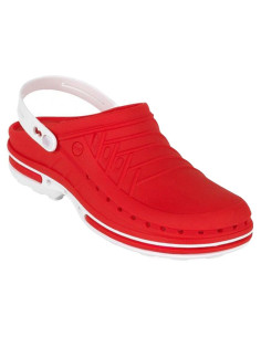 Zuecos WOCK Clog blanco/rojo