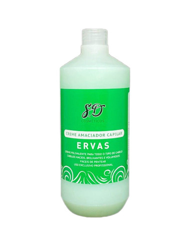 Creme Amaciador Ervas 1L Profissional Shampoos e Cremes de Rampa 