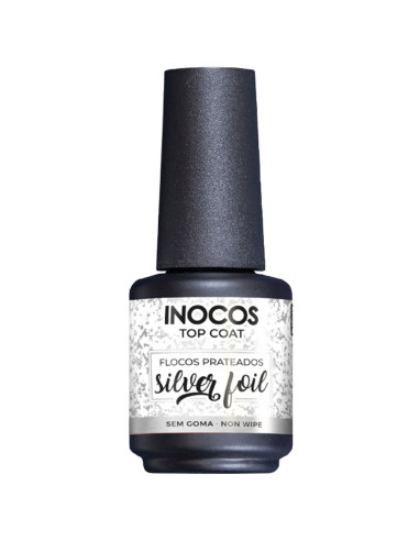 Top Coat Silver Foil 15ml - Era uma Vez... INOCOS INOCOS Verniz Gel