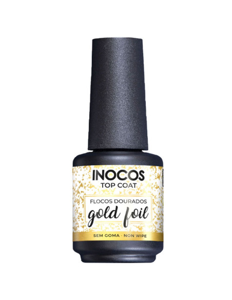 Top Coat Gold Foil 15ml - Era uma Vez... INOCOS INOCOS Verniz Gel