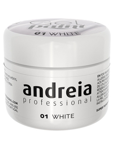 Gel Paint White 01 - Andreia Professional Nail Art Andreia