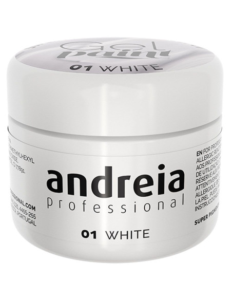 Gel Paint White 01 - Andreia Professional Nail Art Andreia