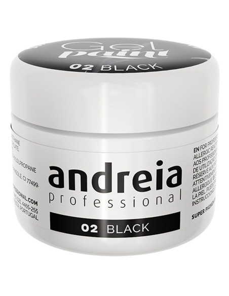 Gel Paint Black 02 - Andreia Professional Nail Art Andreia