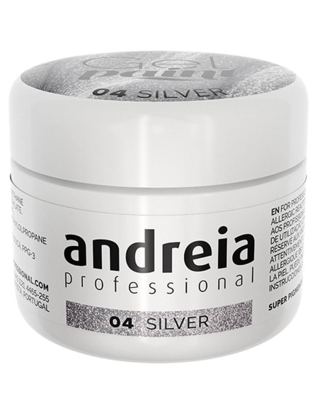 Gel Paint Silver 04 - Andreia Professional Nail Art Andreia