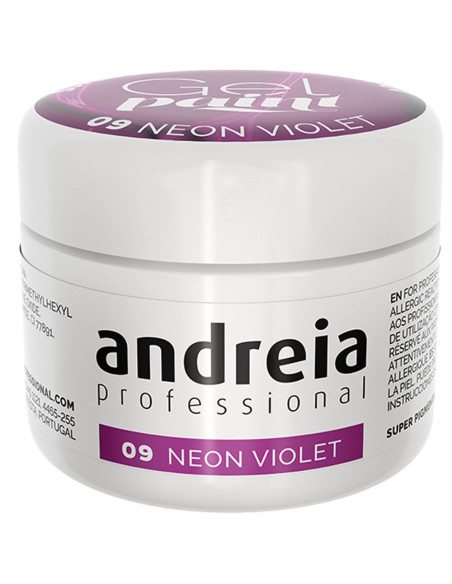 Gel Paint Neon Violet 09 - Andreia Professional Nail Art Andreia