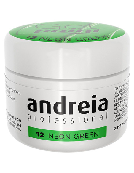 Gel Paint Neon Green 12 - Andreia Professional Nail Art Andreia