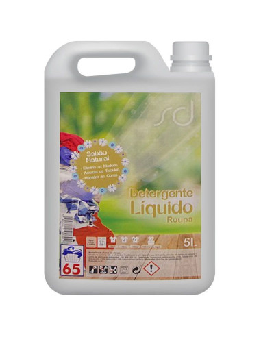 Detergente Roupa Líquido Sabão Natural 5L Profissional Detergentes