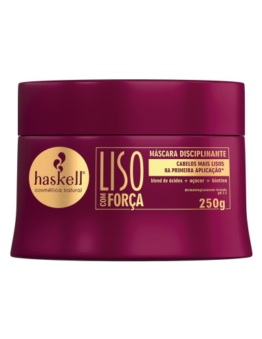 Mascara Liso com Força Haskell 300g para Cabelos lisos, alisados ou com frizz Haskell Liso com Força