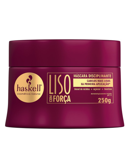 Mascara Liso com Força Haskell 300g para Cabelos lisos, alisados ou com frizz Haskell Liso com Força