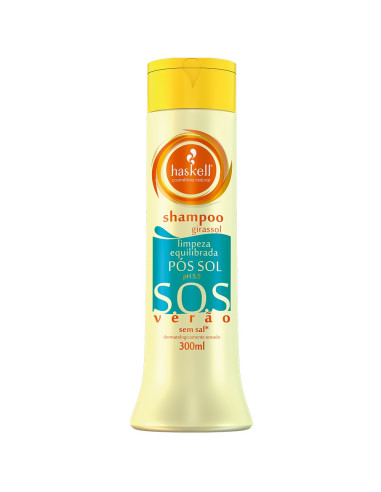 Shampoo Haskell Pos Sol 300ml S.O.S. Verão para cuidados capilares pré e pós sol Haskell SOS Verão