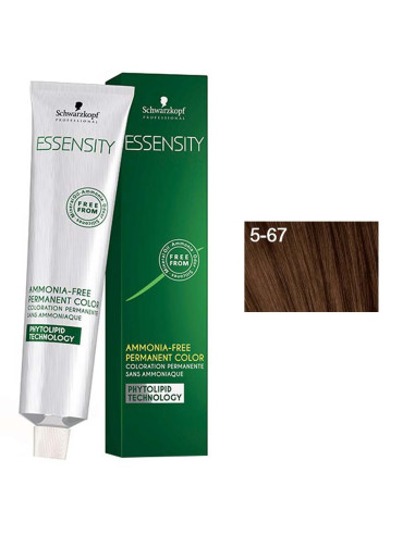 Coloração 5.67 Castanho Claro Chocolate Cobre Essensity 60ml - Schwarzkopf Essensity