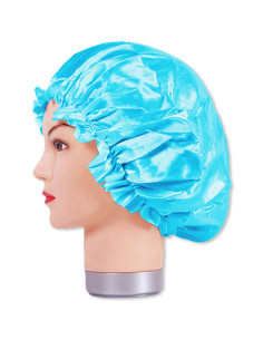 Gorro de satén fino antiencrespamiento azul