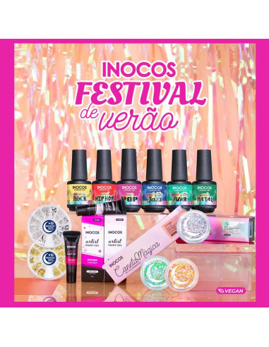 Coleção de Verniz Gel + Complementos Festival de Verão INOCOS INOCOS Verniz Gel