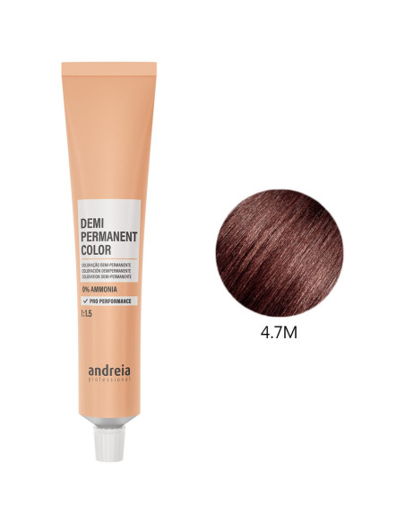 Coloração Demi-Permanente 0% Amoníaco 4.7M Vegan 100ml - Andreia Profissional Tinta sem Amoníaco e Semi Permanente da Andreia Pr