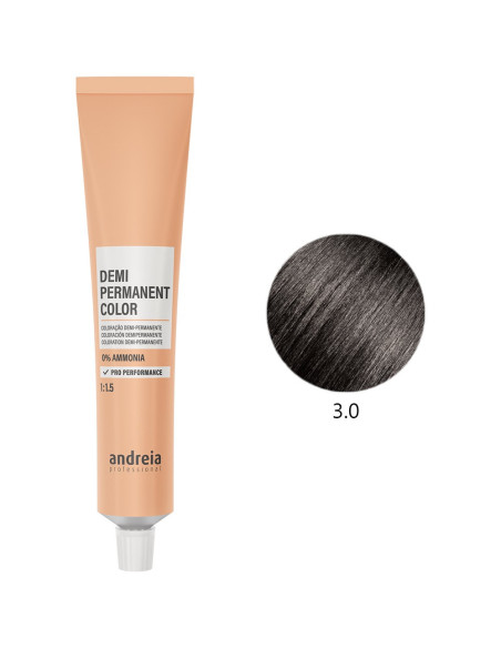 Coloração Demi-Permanente 0% Amoníaco 3.0 Vegan 100ml - Andreia Profissional Tinta sem Amoníaco e Semi Permanente da Andreia Pro