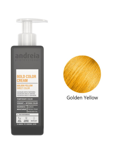 Coloração Temporária Amarelo Dourado Vegan 200ml - Andreia Profissional Tinta para Cabelo Temporaria gama Direct Color da Andrei