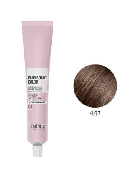 Coloração Permanente 4.03 Vegan 100ml - Andreia Profissional Coloração Permanente da Andreia Profissional