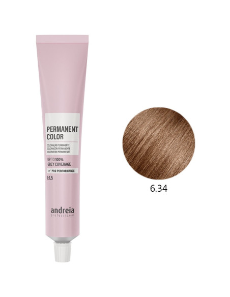 Coloração Permanente 6.34 Vegan 100ml - Andreia Profissional Coloração Permanente da Andreia Profissional