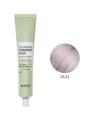 Coloração Permanente 0% Amoníaco 10.21 Vegan 100ml - Andreia Profissional Tinta Sem Amoníaco Permanente da Andreia Profissional