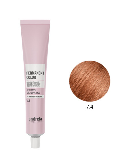 Coloração Permanente 7.4 Vegan 100ml - Andreia Profissional Coloração Permanente da Andreia Profissional