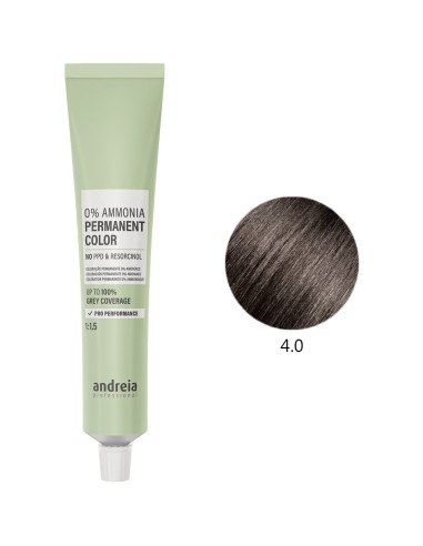 Coloração Permanente 0% Amoníaco 4.0 Vegan 100ml - Andreia Profissional Tinta Sem Amoníaco Permanente da Andreia Profissional