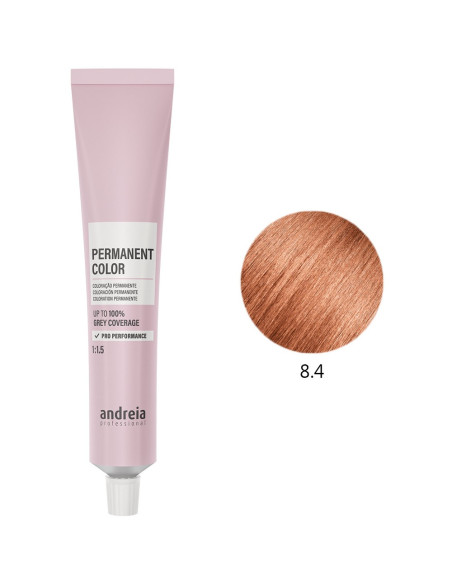 Coloração Permanente 8.4 Vegan 100ml - Andreia Profissional Coloração Permanente da Andreia Profissional