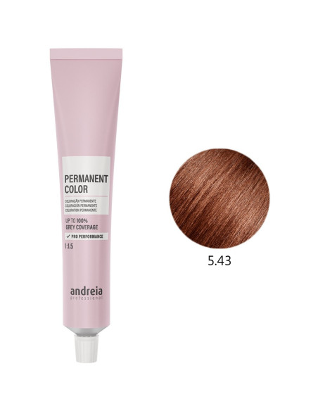 Coloração Permanente 5.43 Vegan 100ml - Andreia Profissional Coloração Permanente da Andreia Profissional