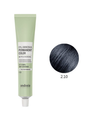 Coloração Permanente 0% Amoníaco 2.10 Vegan 100ml - Andreia Profissional Tinta Sem Amoníaco Permanente da Andreia Profissional