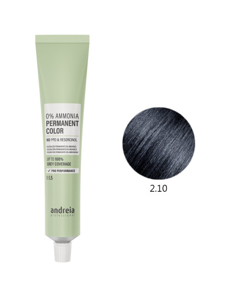 Coloração Permanente 0% Amoníaco 2.10 Vegan 100ml - Andreia Profissional Tinta Sem Amoníaco Permanente da Andreia Profissional