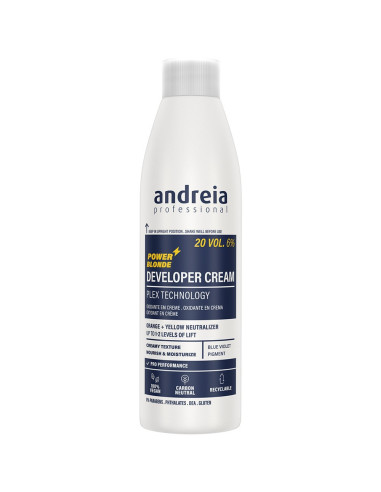 Oxidante Cabelo Developer Power Blond 20Vol. 6% 200ml - Andreia Profissional Power Blonde Coloração Aclarante Andreia