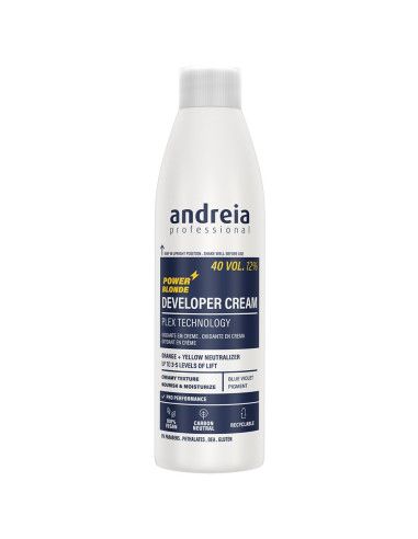 Oxidante Cabelo Developer Power Blond 40Volumes 12% 200ml - Andreia Profissional Power Blonde Coloração Aclarante Andreia